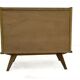 Commode vintage bois clair doré pieds compas