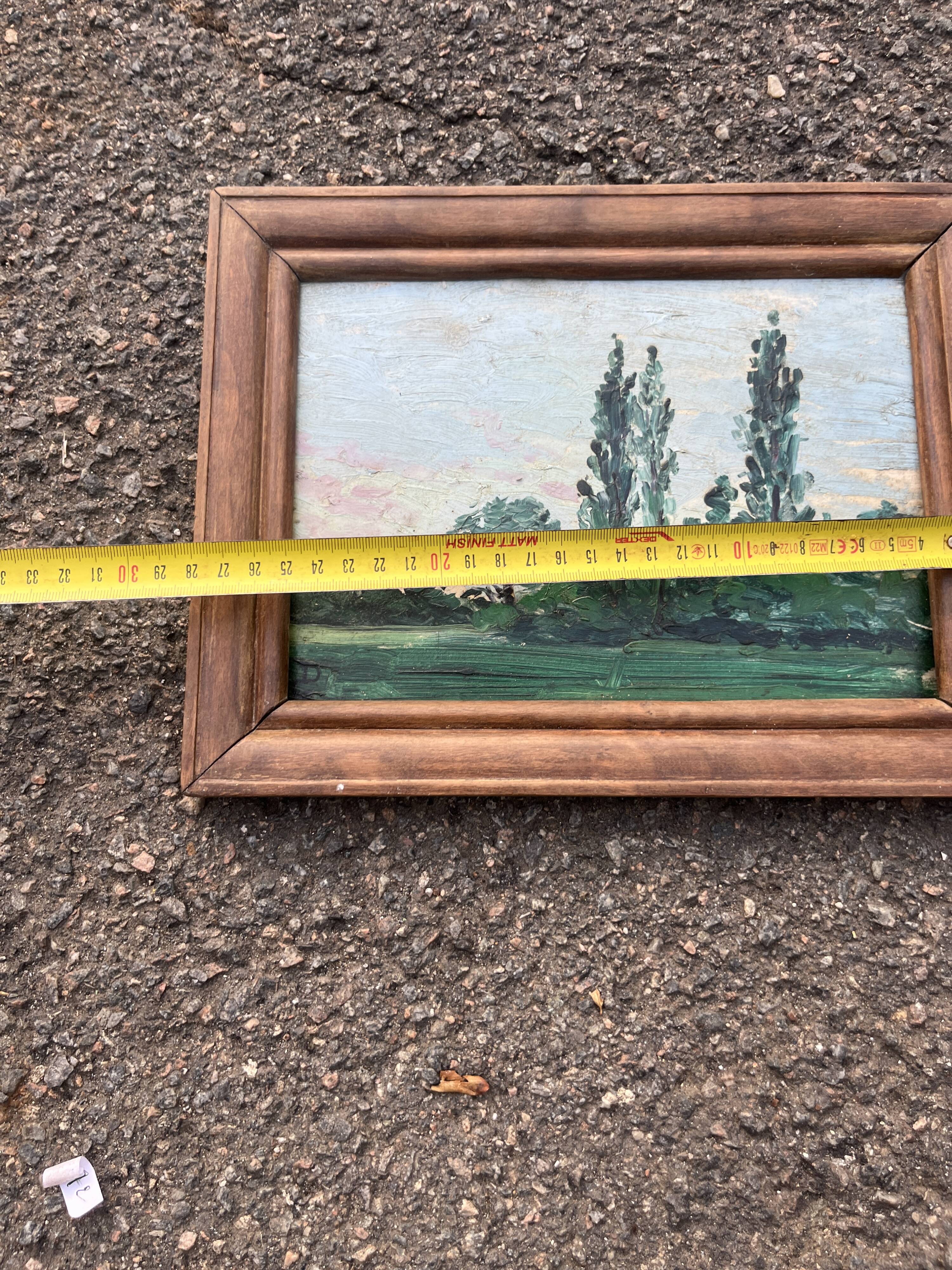Tableau ancien paysage arboré – Gaëtan Dumas