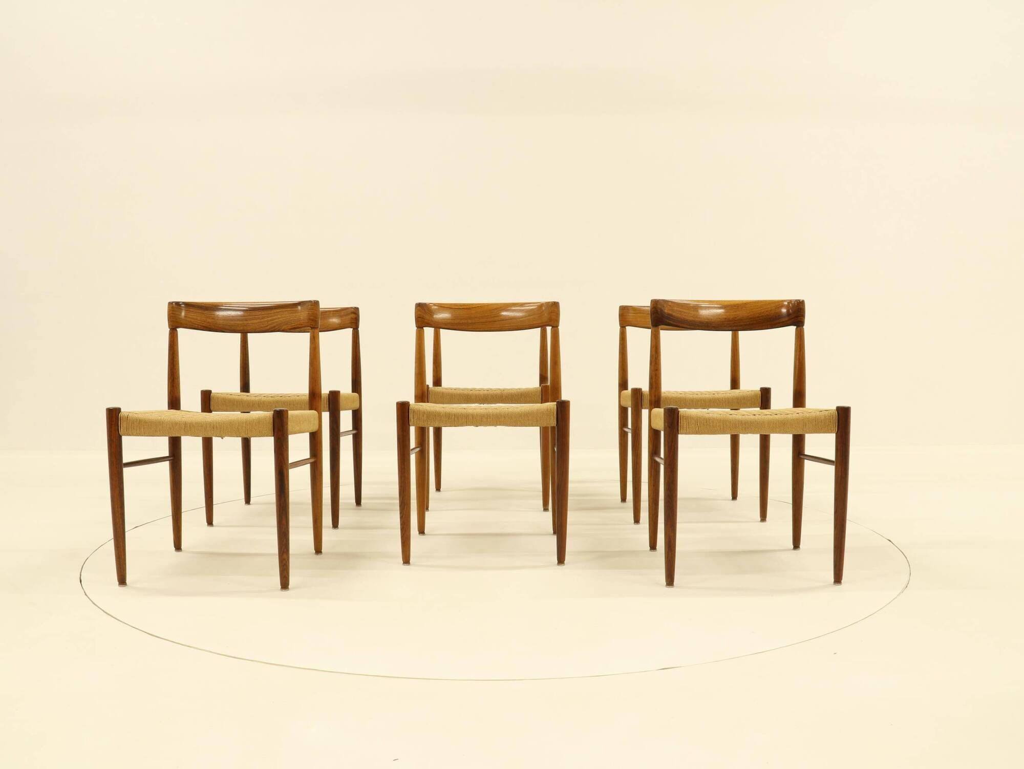Set of 6 Rosewood Dining Chairs by H.W.Klein for Bramin, Denmark, 1960s