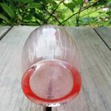 Pink glass liquor decanter