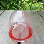 Carafe à liqueur en verre rose