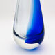 Murano Sommerso Two-Coloured Cobalt Blue Vase Sculpture