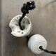 Lot 2 old industrial enamelled suspensions 30 cm