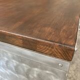 Aluminium furniture and wood on custom wheels