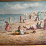 Antique oil painting signed R Wilson, early 20th century