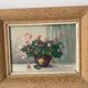Pair of small paintings, bouquet of flowers