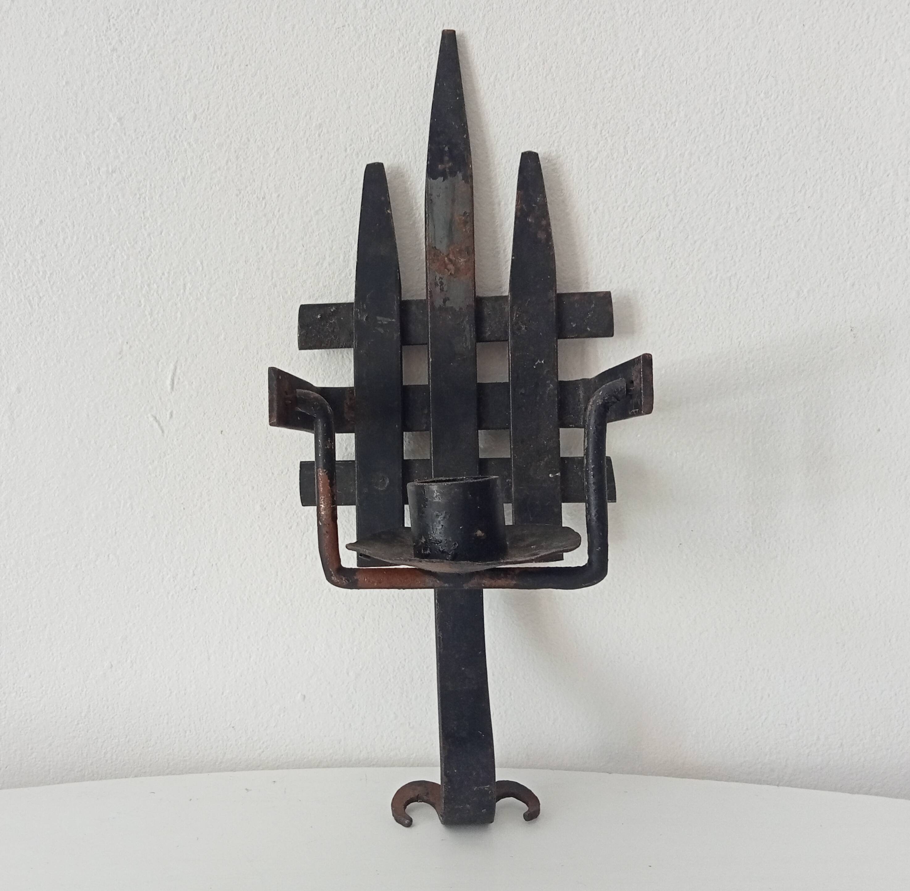 Vintage brutalist wall sconce