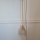 Frosted glass hand lamp 1950