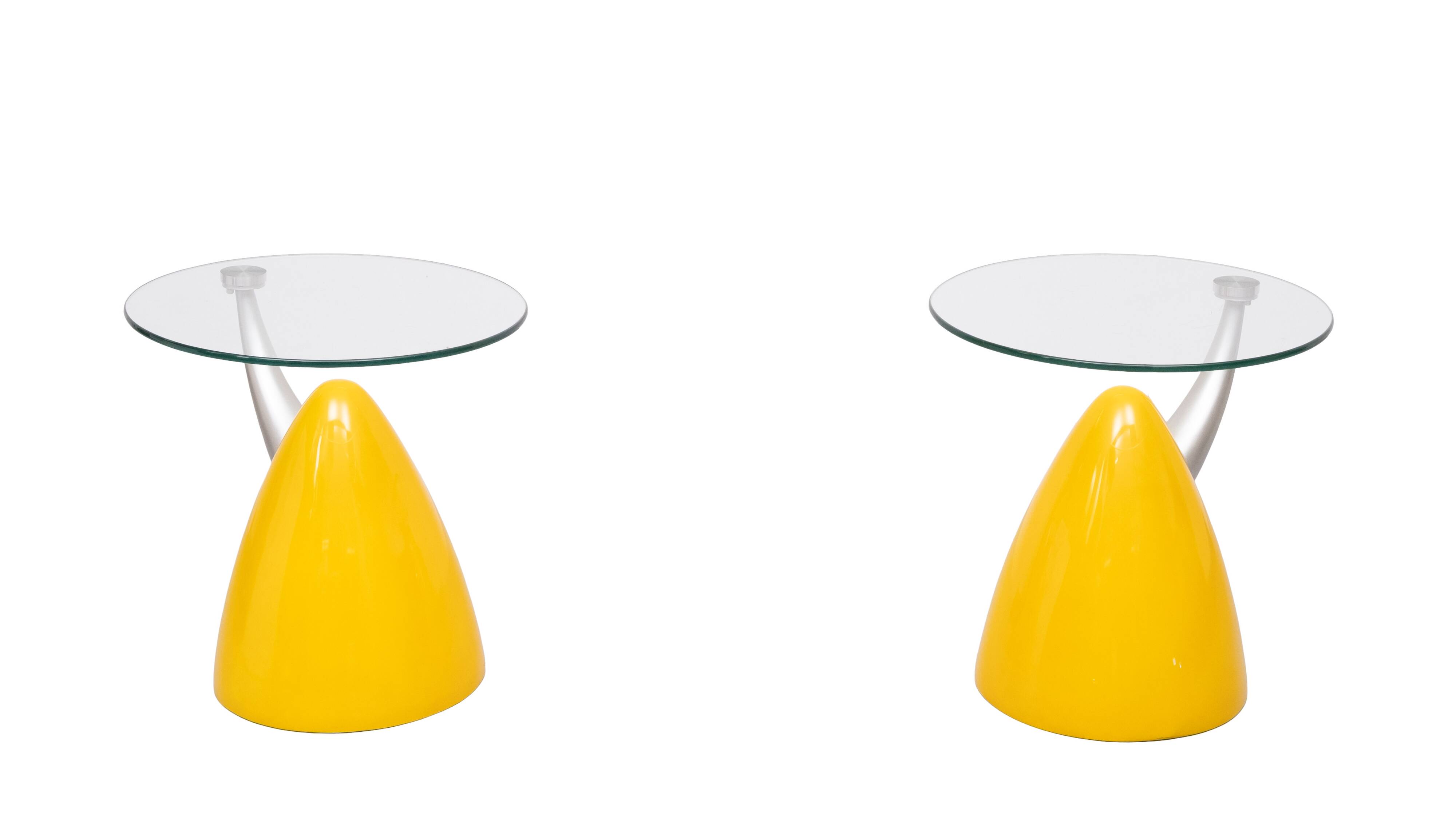 Pair Space Ace Bullet side Tables 1980s Italy