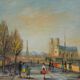 Michel PABOIS : Paris, Vue sur Notre Dame, huile sur toile originale signée