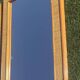 Bamboo and woven wicker mirrors in the style of Dior, 1960s-70s. Set of 2.