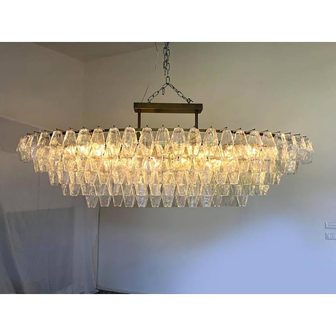 Murano Glass Chandelier Poliedro