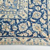 10x14 Navy Blue & Salmon Vintage Persian Rug, Geometric Style Classic Rug