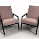 Set of 2 mid-century lounge chairs