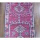 1970s Turkish handmade wool purple runner rug 76x340