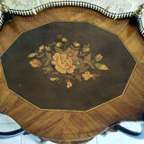 Napoleon III wood marquetry side table