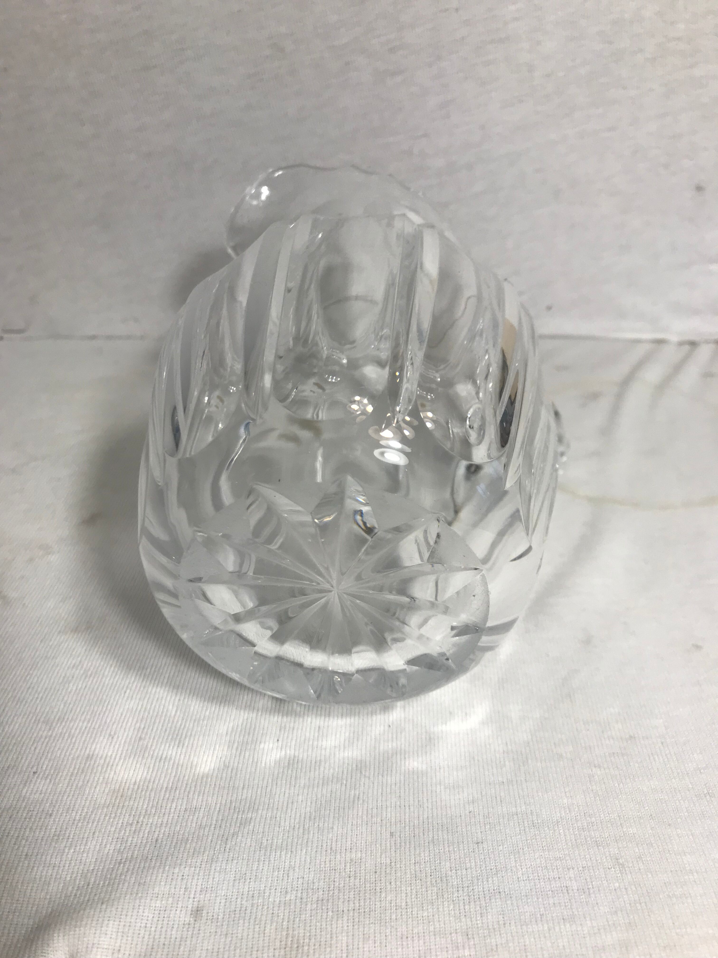 Former pitcher ewer molded crystal polished jug vintage