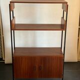 Vintage Teak and Metal Wall Unit