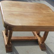 Art Deco table, cradle foot, opening, up to 18 people