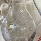 2 crystal and solid silver carafes
