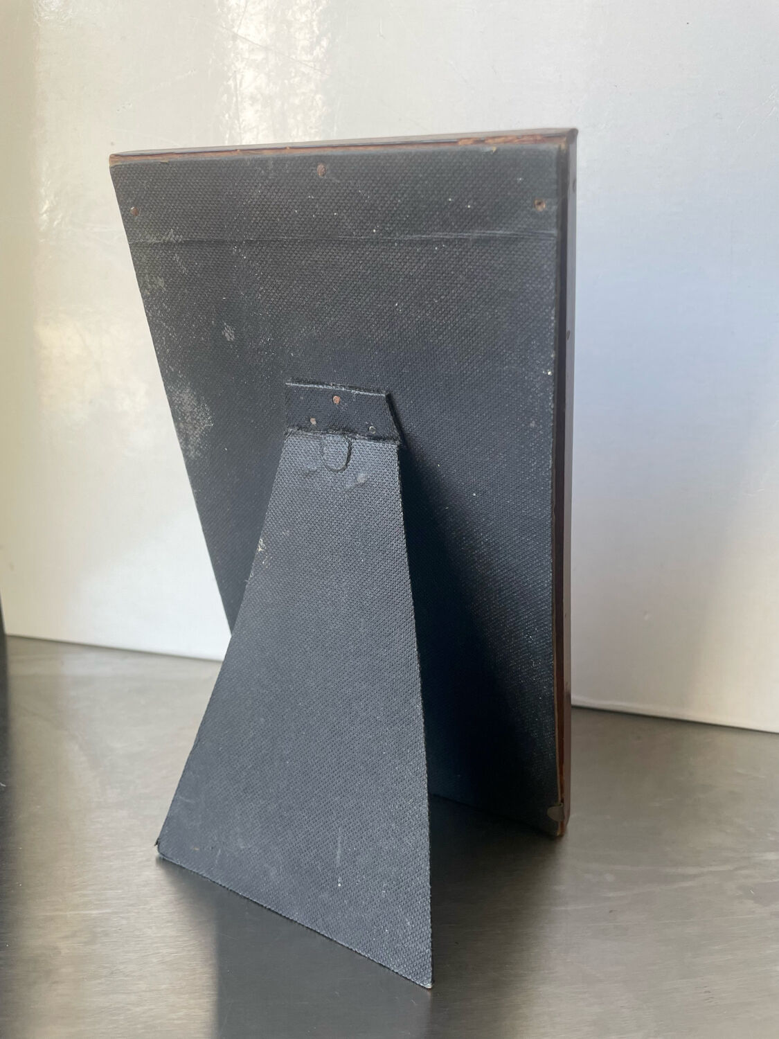 Mahogony and gilded brass picture frame