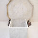 Octagonal vintage coffee table in Carrara marble 70s