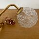 Vintage globe wall lamp in molded glass