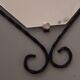 Wall coat rack in wrought iron and mirror 1950