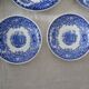 6 dessert plates and 2 blue cups P.Regout Maastricht Holland