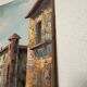 Vintage oil painting "Mediterranean Seaside" – Signed Rossini
