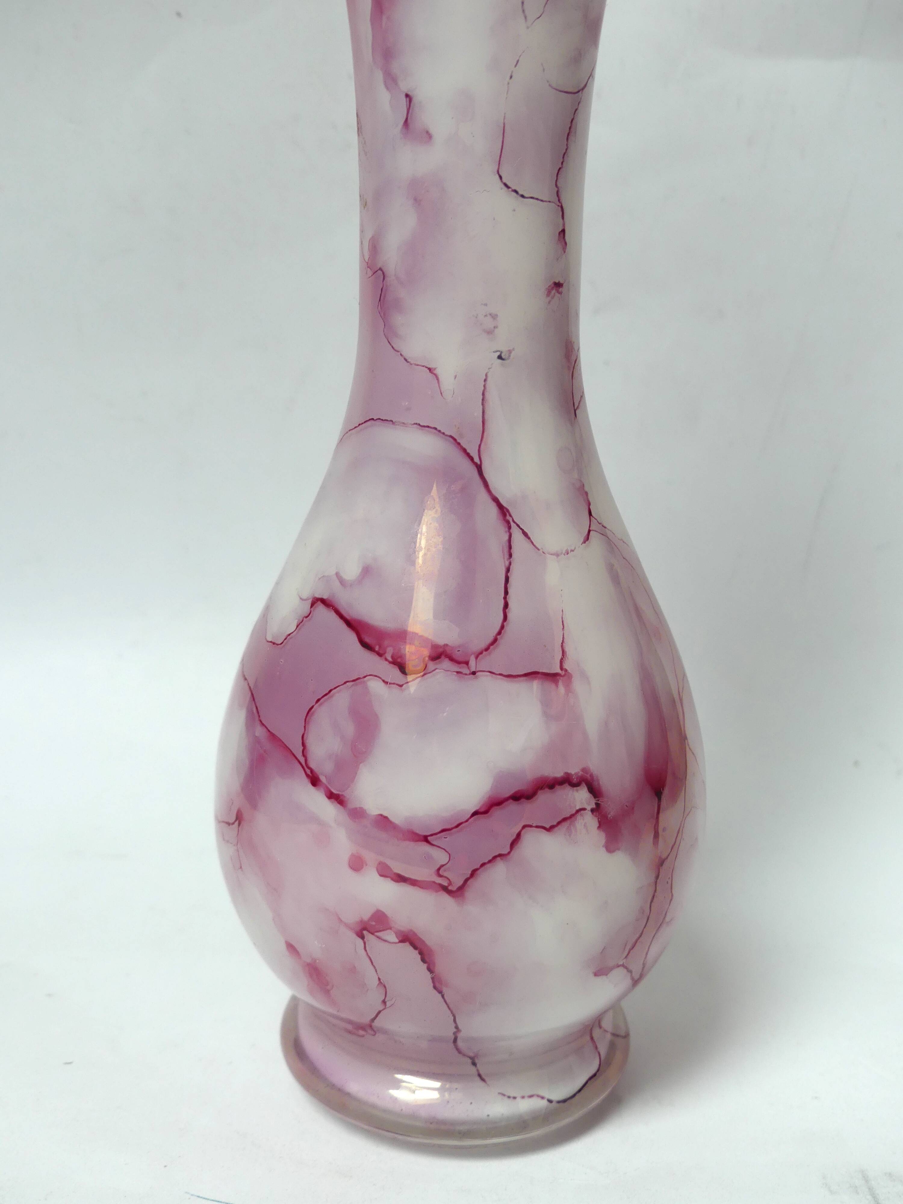 Pink glass vase