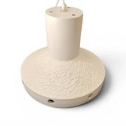 Matte glazed ceramic hanging lamp/ 1970s