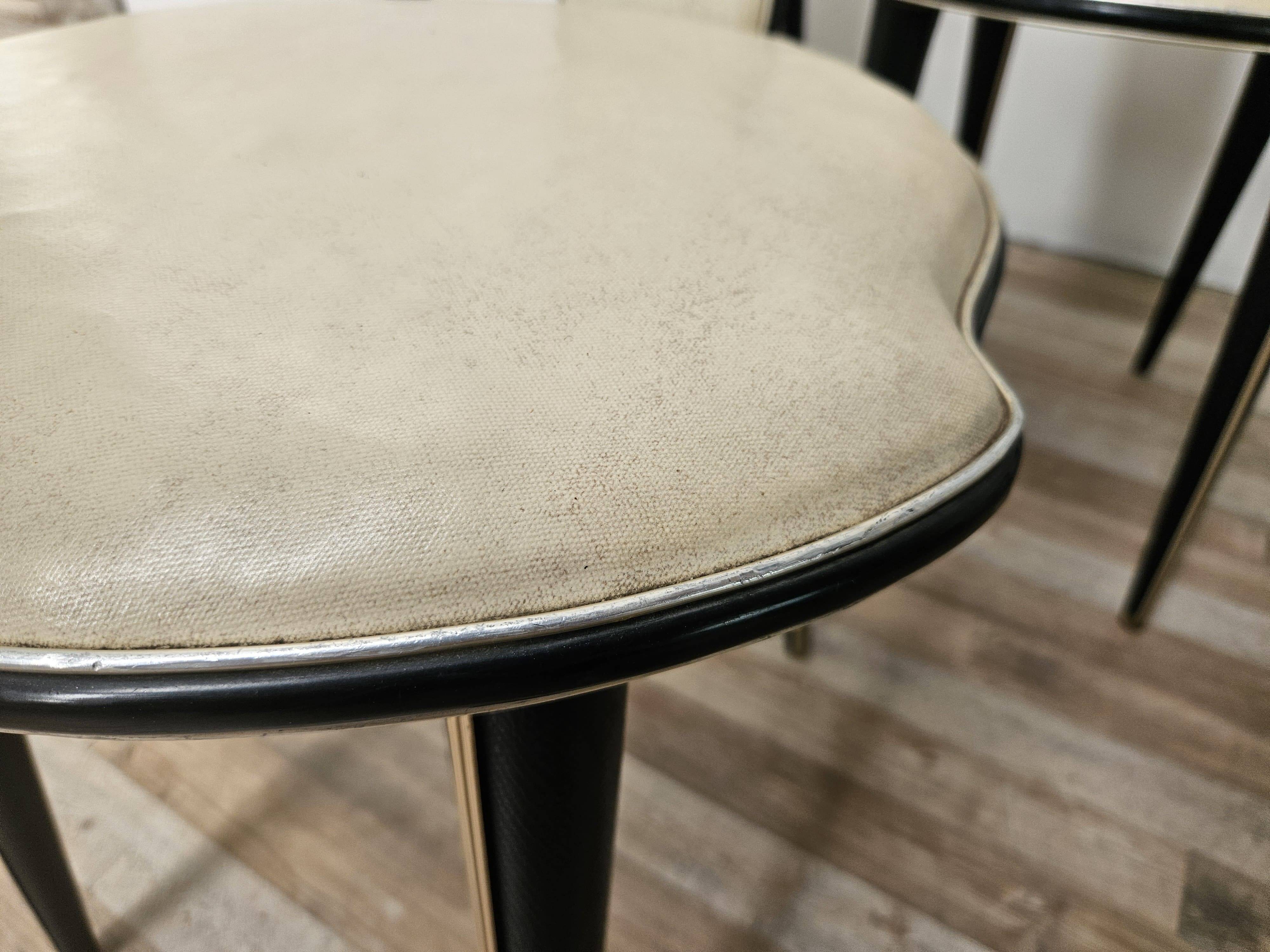 Set of Six Mid-Century Modern Dining Chairs by Umberto Mascagni