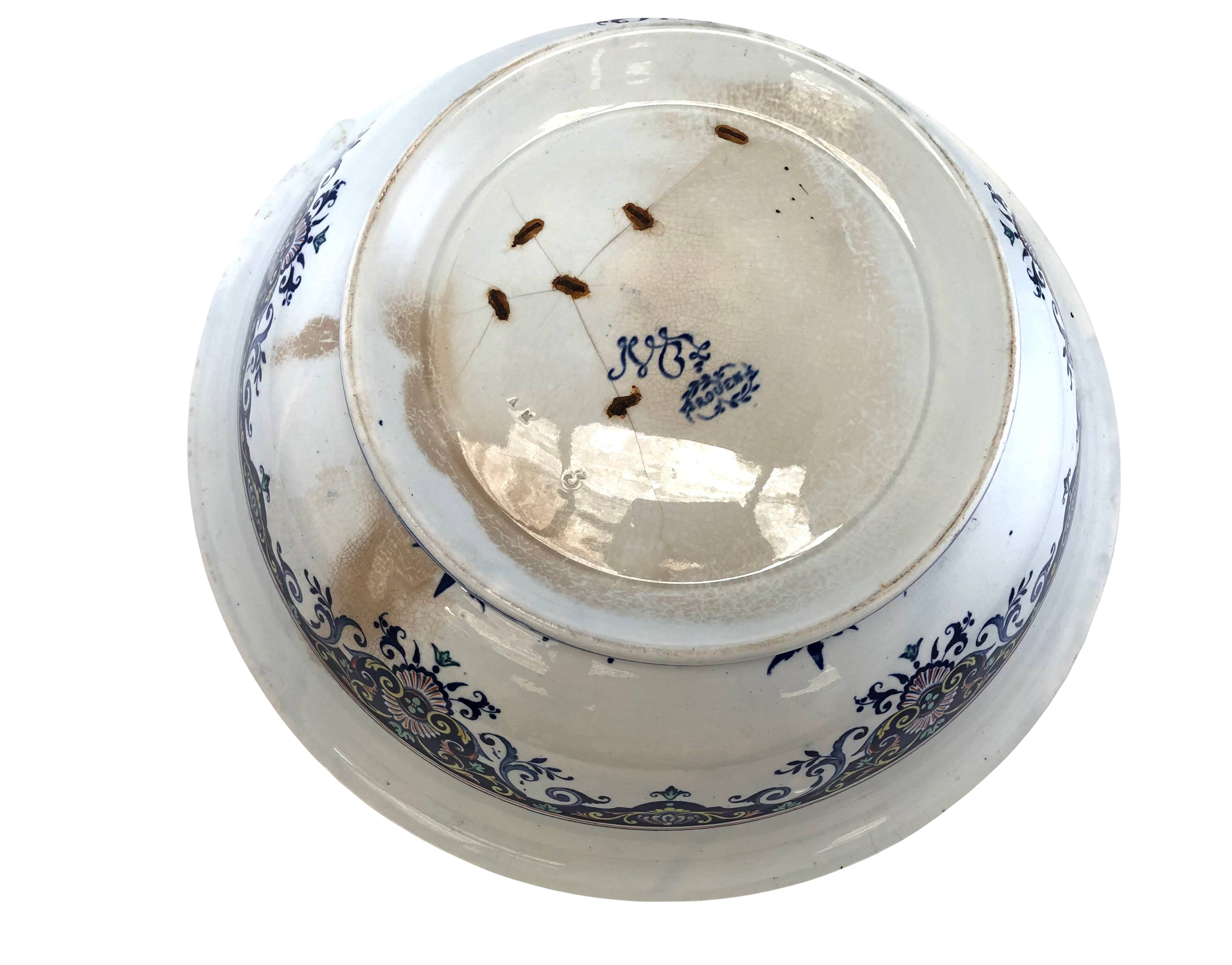 Toilet set jug basin Rouen Jules Viellard 19th