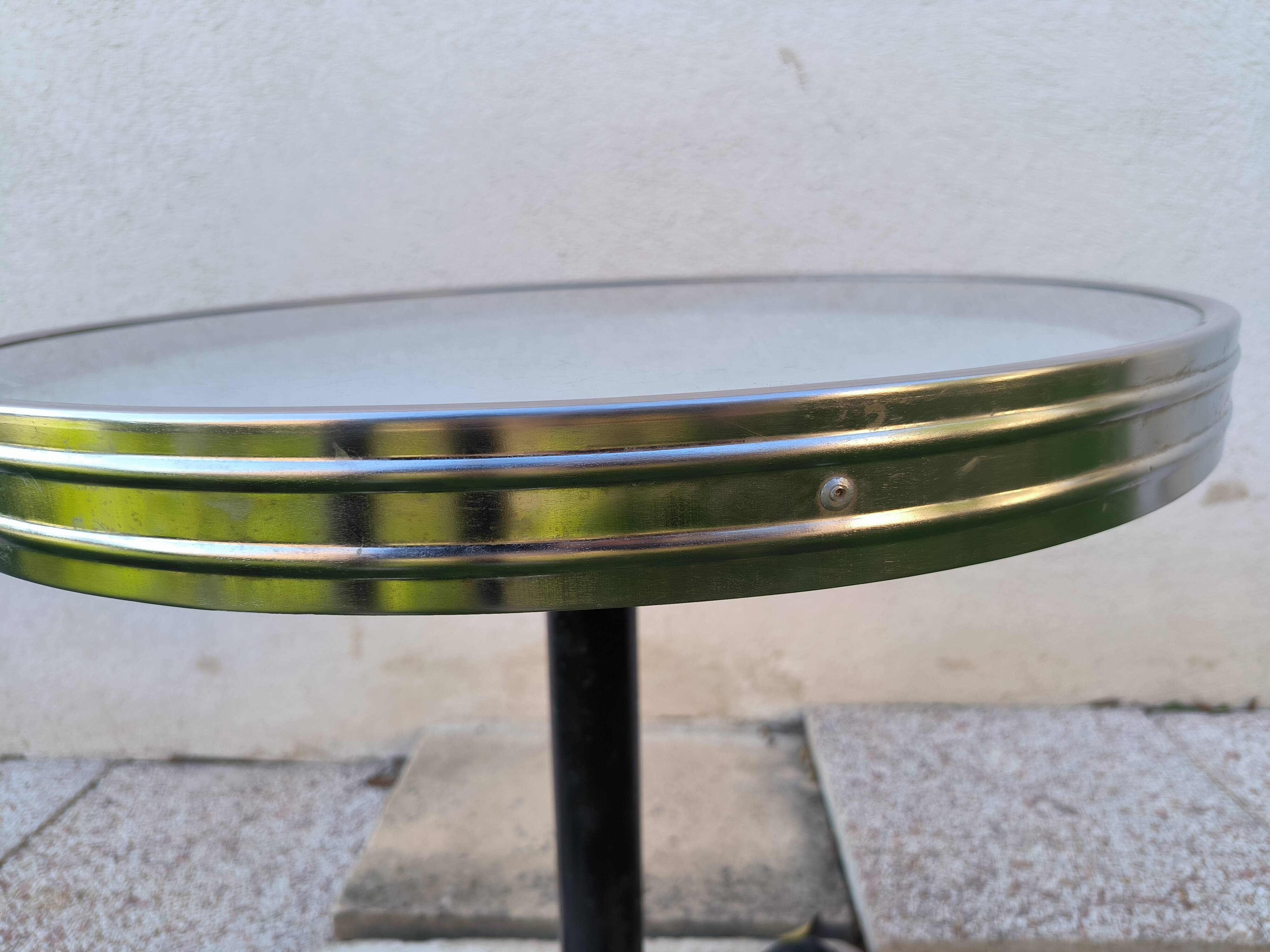 Vintage cast iron pedestal bistro table