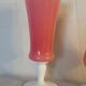Lot de 2 vases soliflore opaline