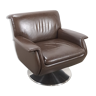 Brown leather swivel chair