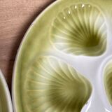 Set of 6 oyster plates in Earthenware Mill of Wolves