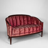 Art Deco Salon by Paul Follot in pink velvet, circa 1920