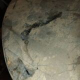 Wrought iron and zinc garden table