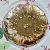 Set of 2 empty pocket gilded brass leaves