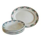 Sarreguemines earthenware service with holly decoration