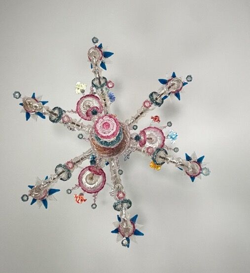 Venetian Rezzonico chandelier made of Murano glass circa 1900