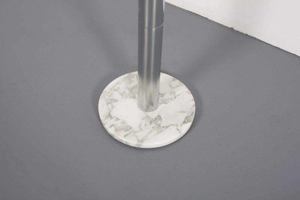 1970s Chrome and Marble Floor Lamp