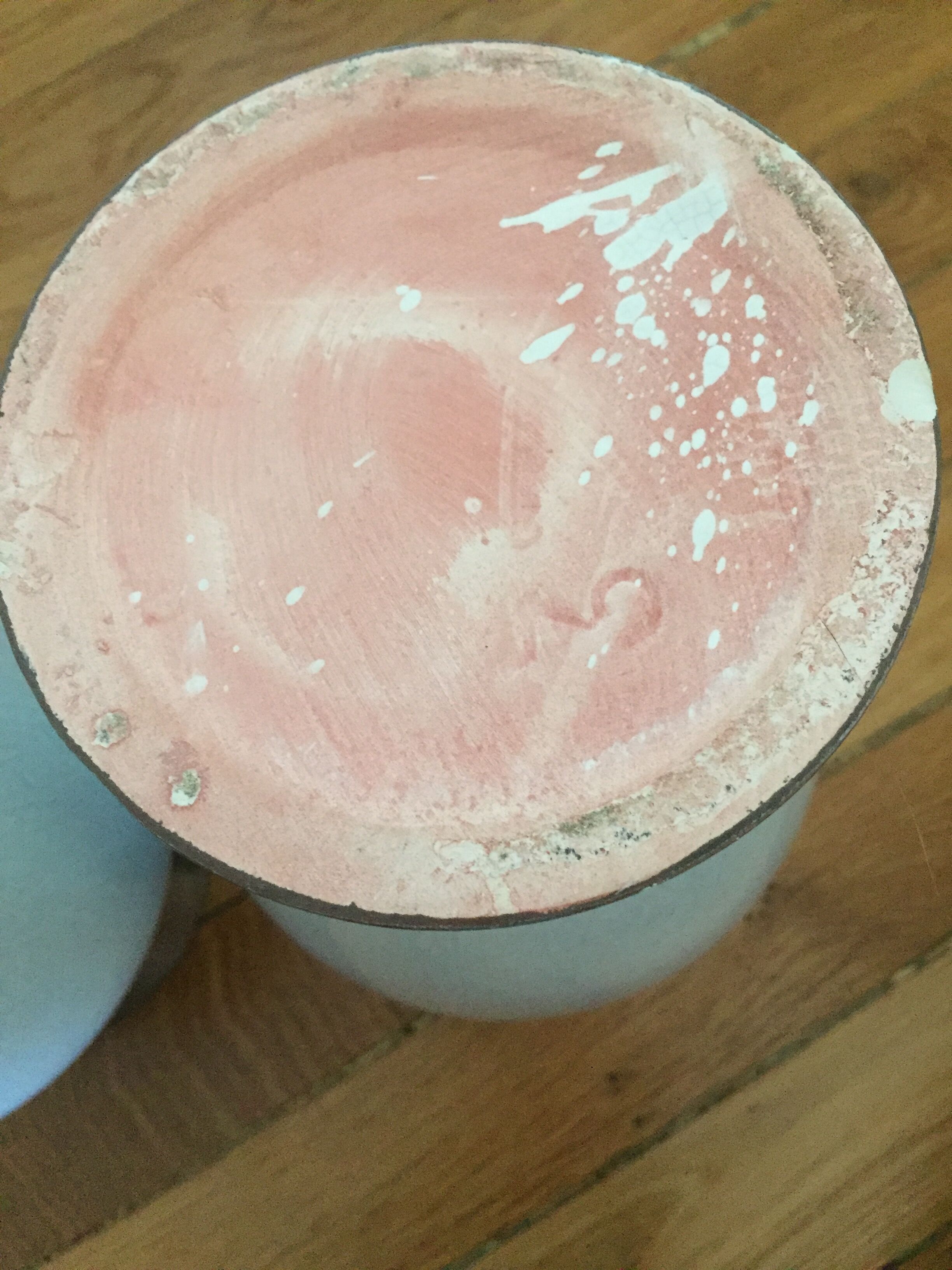 Pair of white and silver vases style cracked enamel