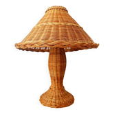 Vintage rattan lamp from around 1970.