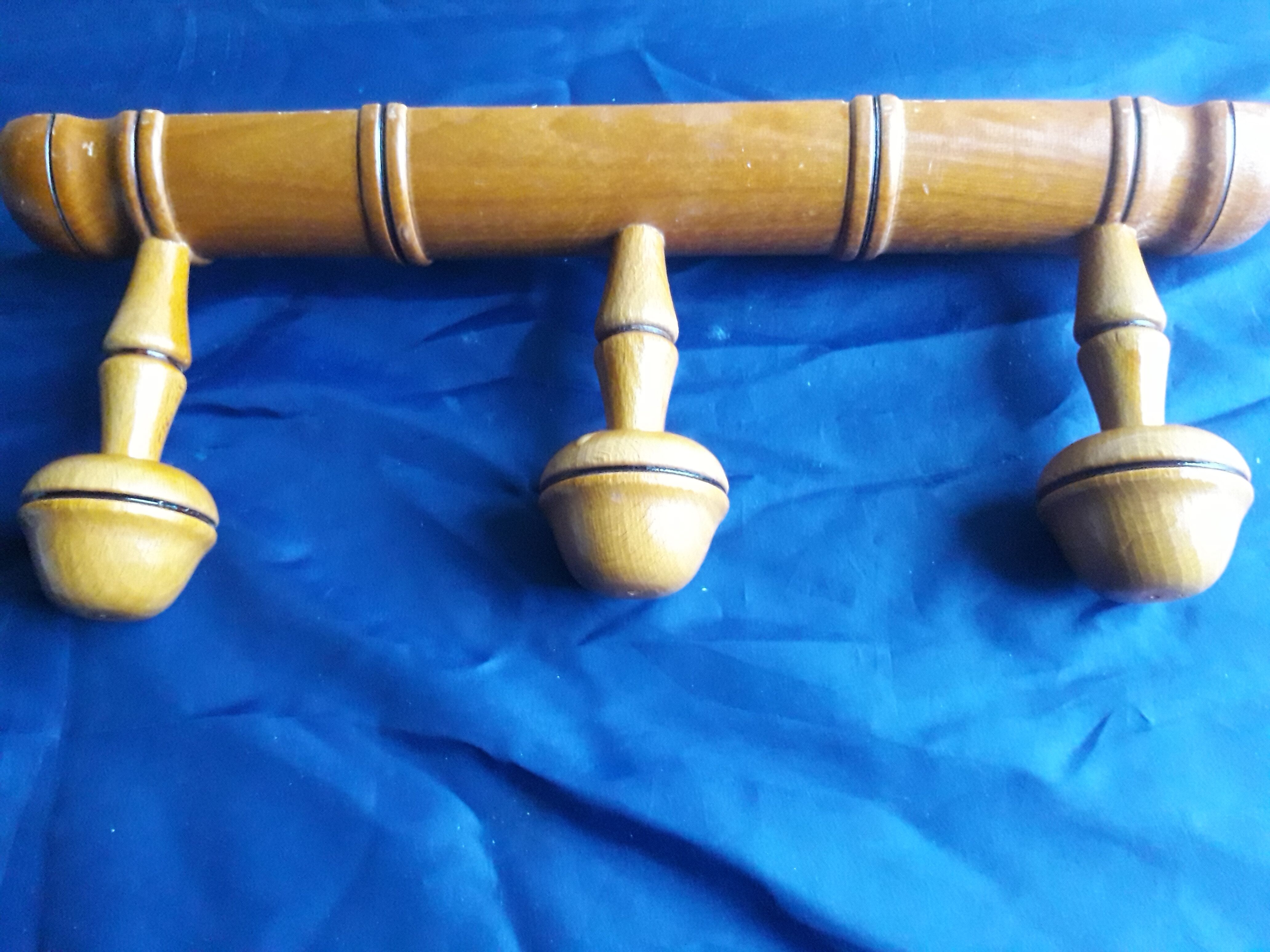 3 wooden coat rack