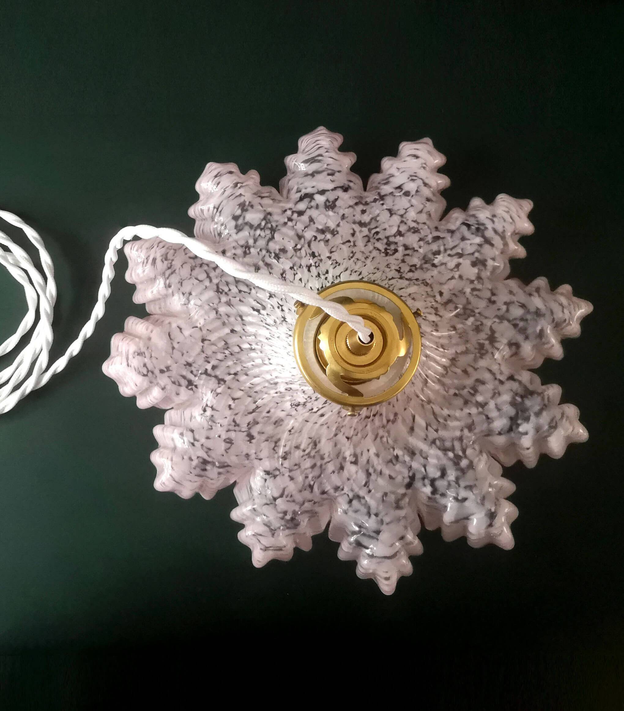 Suspension glass of pink clichy *C11