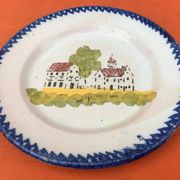 Faïence de Charolles Ancienne assiette Décor traditionnel