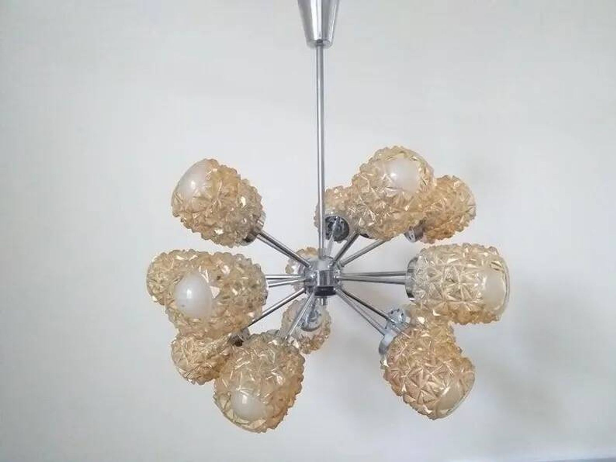 Midcentury Atomic Sputnik Chandelier, Germany, 1970s